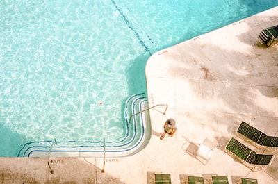 aerial view of swimming pool